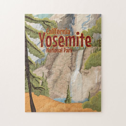 Yosemite Vintage Poster Legpuzzel (Verticaal)