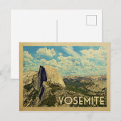 Yosemite Vintage Travel Briefkaart (Voorkant / Achterkant)