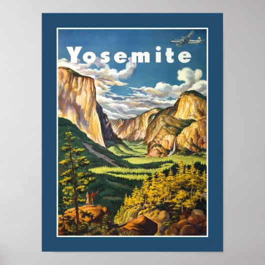 Yosemite Vintage Travel Poster (Voorkant)