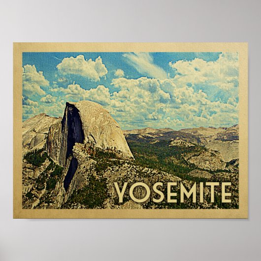 Yosemite Vintage Travel Poster (Voorkant)