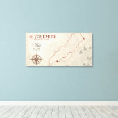 Yosemite Wandelkaart Print (Insitu (Houten vloer))