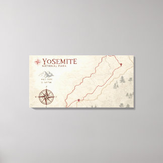 Yosemite Wandelkaart Print