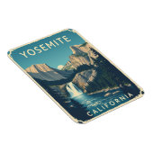 Yosemite Waterfall California  Retro Magneet (Rechterzijde)