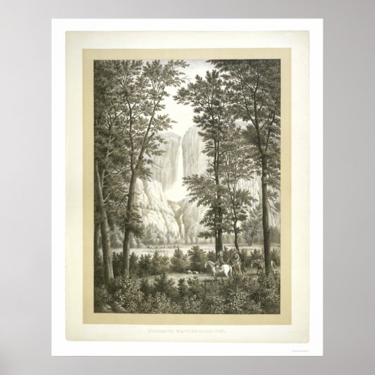 Yosemite Waterfall, Californië Poster (Voorkant)