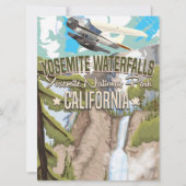 Yosemite Waterfall vintage poster Kaart (Voorkant)