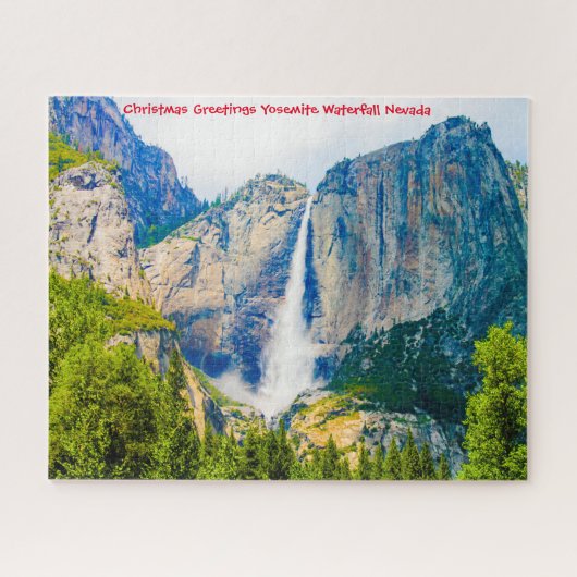 Yosemite-waterval Nevada. Legpuzzel (Horizontaal)