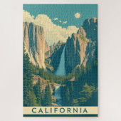Yosemite Waterval  Retro Legpuzzel (Verticaal)