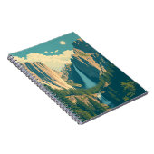 Yosemite Waterval Retro Notitieboek (Rechterzijde)