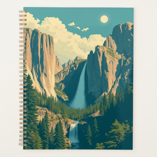 Yosemite Waterval Retro Planner (Voorkant)