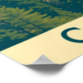 Yosemite Waterval  Retro Poster (Hoek)