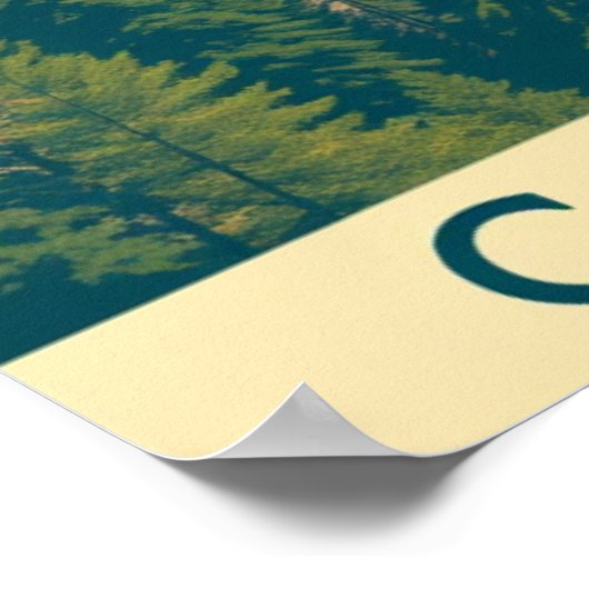 Yosemite Waterval  Retro Poster (Hoek)