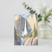 Yosemite Watervallen | National Park Waterverf Briefkaart (Staand voorkant)