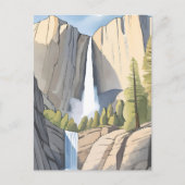 Yosemite Watervallen | National Park Waterverf Briefkaart (Voorkant)