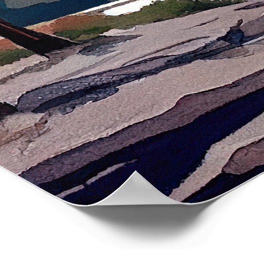 Yosemite Waterverf Poster (Hoek)