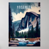 Yosemite Waterverf Poster (Voorkant)