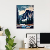 Yosemite Waterverf Poster (Thuiskantoor)