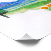 Yosemite Waterverf Print Foto Afdruk (Hoek)