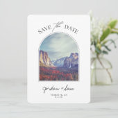 Yosemite Wedding Half Dome Yosemite Save the Date Kaart (Staand voorkant)