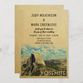 Yosemite Wedding Invitation  Nationaal Park Kaart (Voorkant / Achterkant)