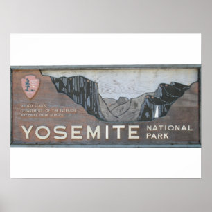 Yosemite Welcome Sign Briefkaart Poster