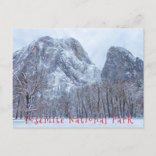Yosemite Winter Briefkaart (Voorkant)