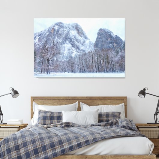 Yosemite Winter Canvas Afdruk (Insitu (Slaapkamer))