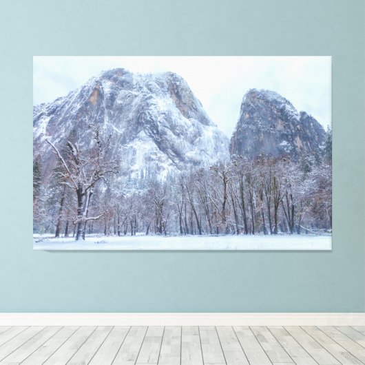 Yosemite Winter Canvas Afdruk (Insitu (Houten vloer))