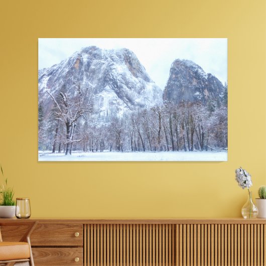 Yosemite Winter Canvas Afdruk (Insitu (Woonkamer))