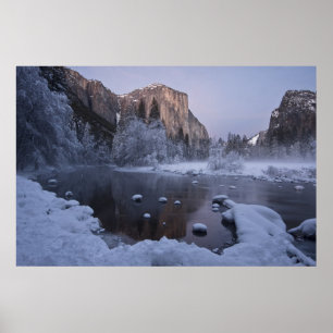 Yosemite Winter Landschap Poster