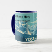 Yosemite Winter Retro: Half Dome & Besneeuwde Piek Mok (Voorkant links)