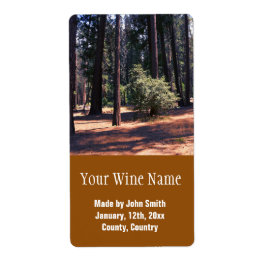 Yosemite woud bossen bruine wijnetiketten. etiket