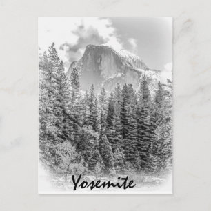 Yosemite's Half Dome in de winter met Yosemite Tek Briefkaart