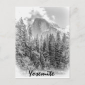 Yosemite's Half Dome in de winter met Yosemite Tek Briefkaart (Voorkant)