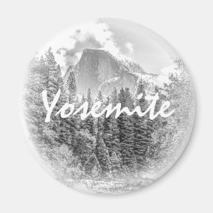 Yosemite's Half Dome in de winter met Yosemite Tek Magneet