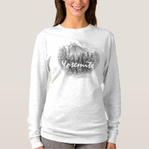 Yosemite's Half Dome in de winter met Yosemite Tek T-shirt