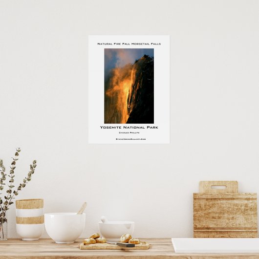Yosemite's Natural Fire Herfst Poster (Keuken)