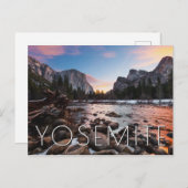 Yosemite's poorten van de vallei briefkaart (Voorkant / Achterkant)