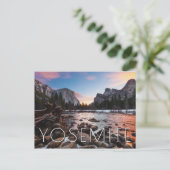 Yosemite's poorten van de vallei briefkaart (Staand voorkant)