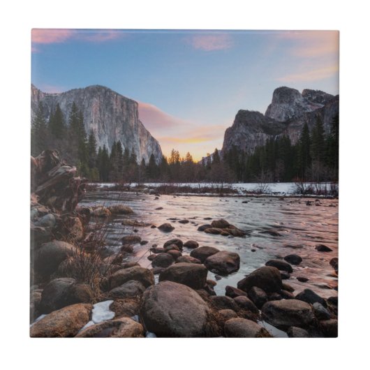 Yosemite's poorten van de vallei tegeltje (Voorkant)