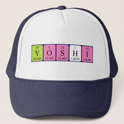 Yoshi periodieke lijstnaam pet (Voorkant)
