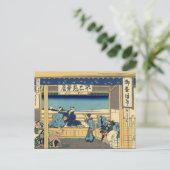 Yoshida bij Tōkaidō (door Hokusai) Briefkaart (Staand voorkant)