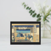 Yoshida bij Tōkaidō (door Hokusai) Briefkaart (Staand voorkant)