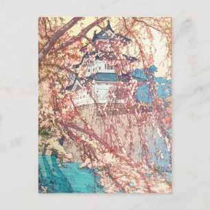 Yoshida Hiroshi Hirosaki Castle japan shin hanga Briefkaart
