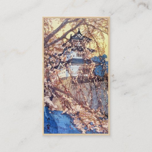 Yoshida Hiroshi Hirosaki Castle japan shin hanga Visitekaartje (Voorkant)