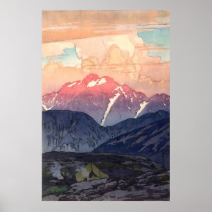 Yoshida Hiroshi Ochtend op Mt. Tsurugi Poster