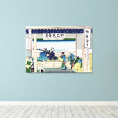 Yoshida op de Tokaido Canvas Afdruk (Insitu (Houten vloer))