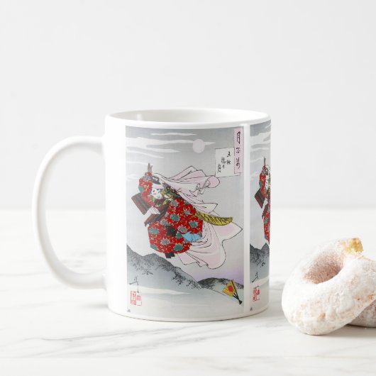 Yoshitoshi , ”Gojyo hashi no Tsuki ” Koffiemok (Met donut)