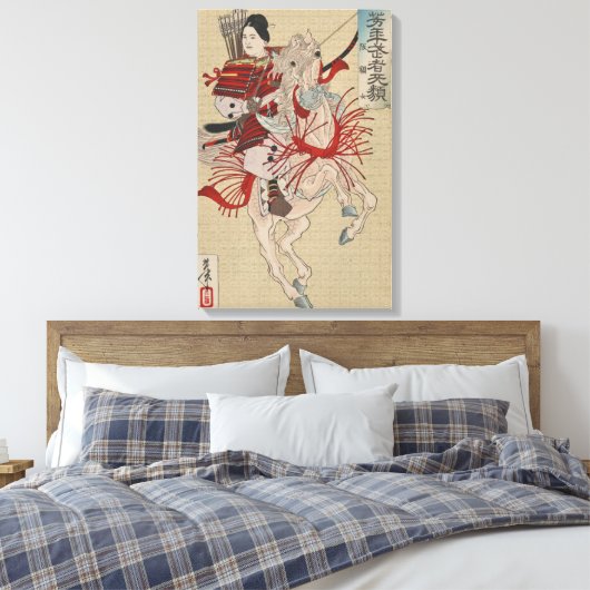 Yoshitoshi Vrouw Warrior Samurai Hangaku Gozen Canvas Afdruk (Insitu (Slaapkamer))