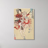 Yoshitoshi Vrouw Warrior Samurai Hangaku Gozen Canvas Afdruk (Voorkant)