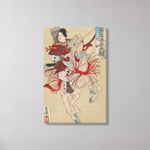 Yoshitoshi Vrouw Warrior Samurai Hangaku Gozen Canvas Afdruk